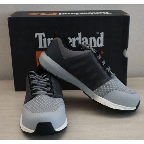 Timberland PRO Men's 7.5M Gray Radius CT Composite Toe Work Shoes - Picture 1 of 9